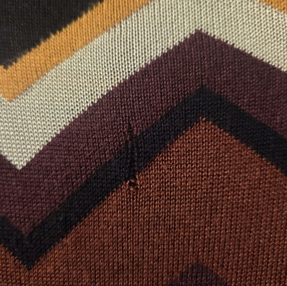 [Missoni for Target] Brown Black Chevron Open Front Cardigan Sweater M *flaw - Picture 7 of 7